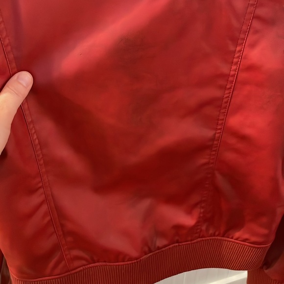 Vintage Red Faux Leather Jacket Size M - Picture 13 of 16